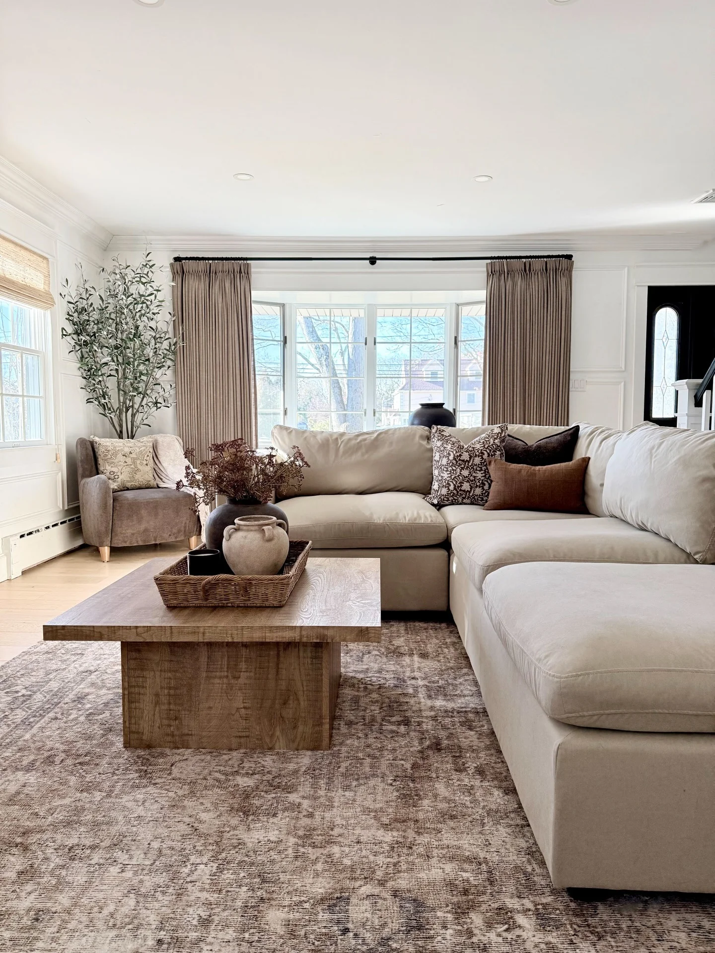 Ground Your Space with a Distressed Oriental Rug