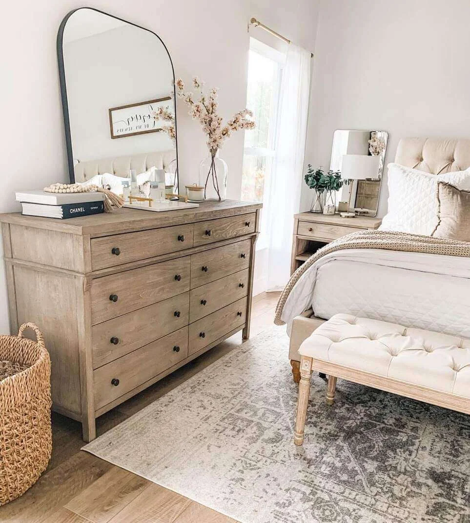 Arched Mirror Frames Books and Botanicals