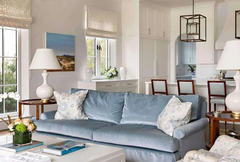 Sink into a Blue Velvet Sofa