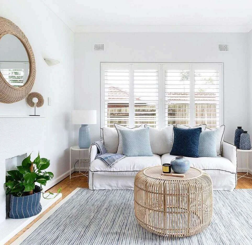 Round Rattan Coffee Table Adds Natural Texture and Warmth
