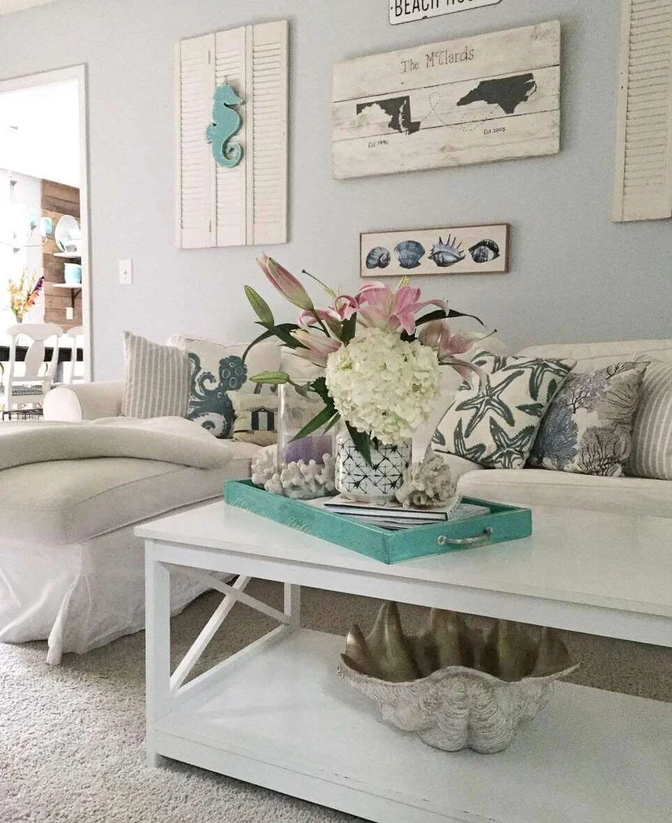 Style Your Coffee Table With a Turquoise Tray