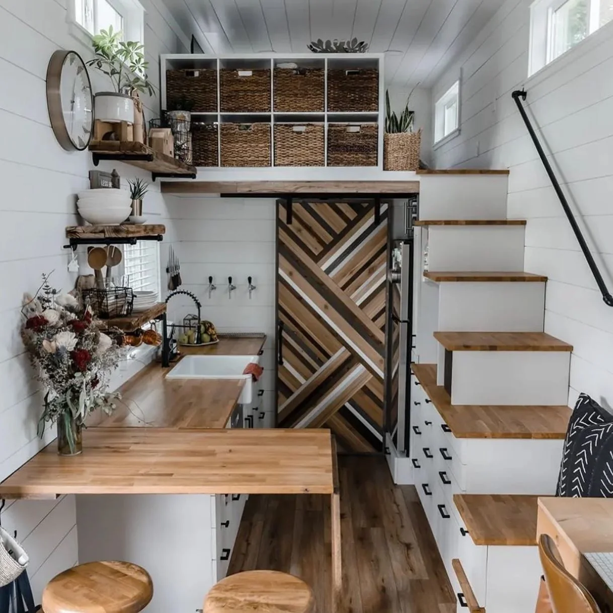Incorporate Geometric Interest With a Sliding Barn Door