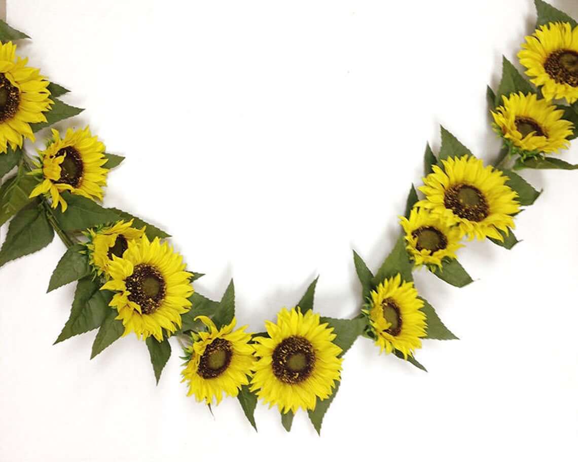Artificial Sunflower Garland Adds Instant Cheer