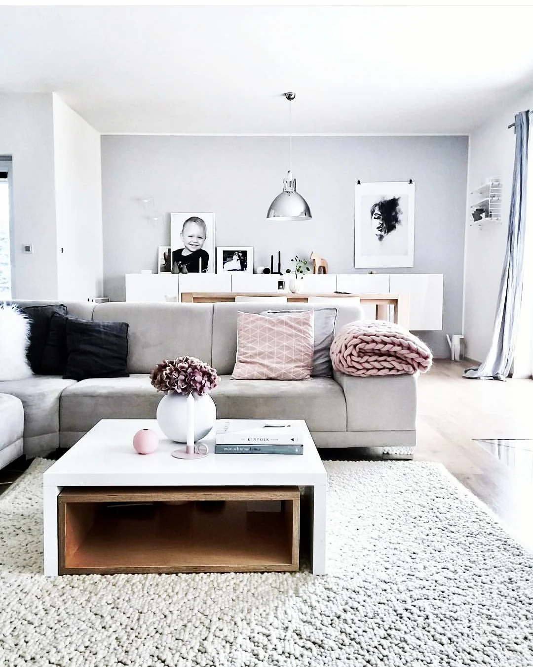Layer Cozy Textures with Pink and Gray Pillows