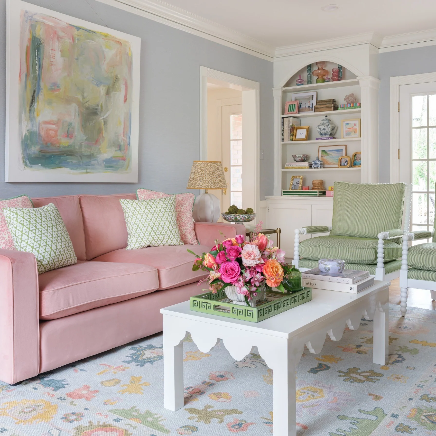 Anchor Your Room with a Plush Pink Sofa