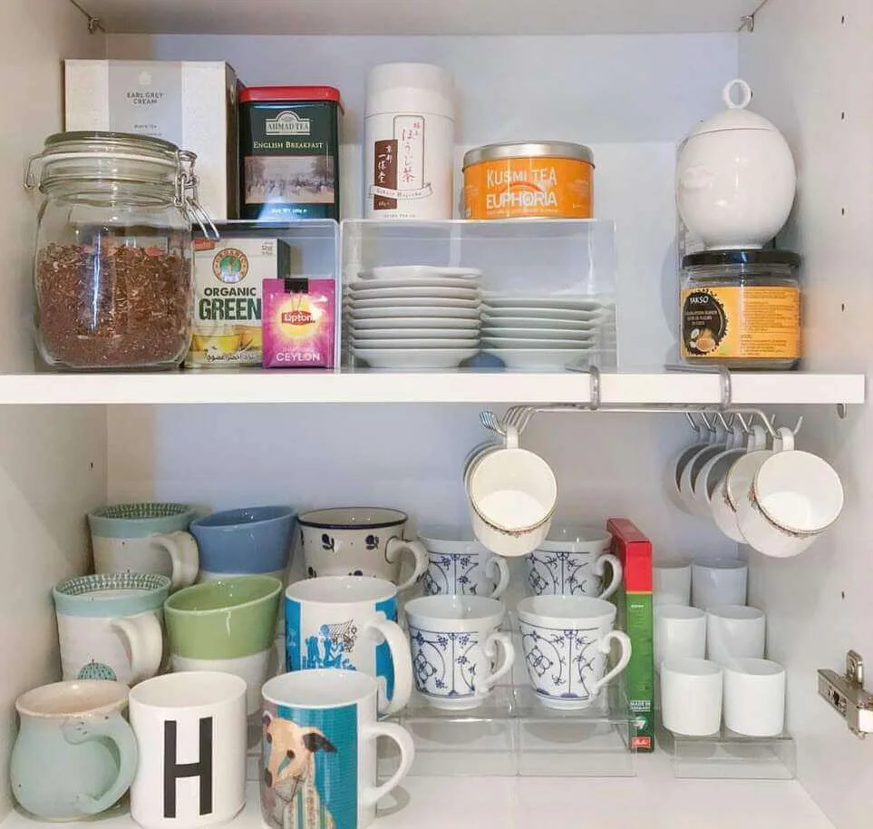 Clear Acrylic Risers Create Tiers For Mugs