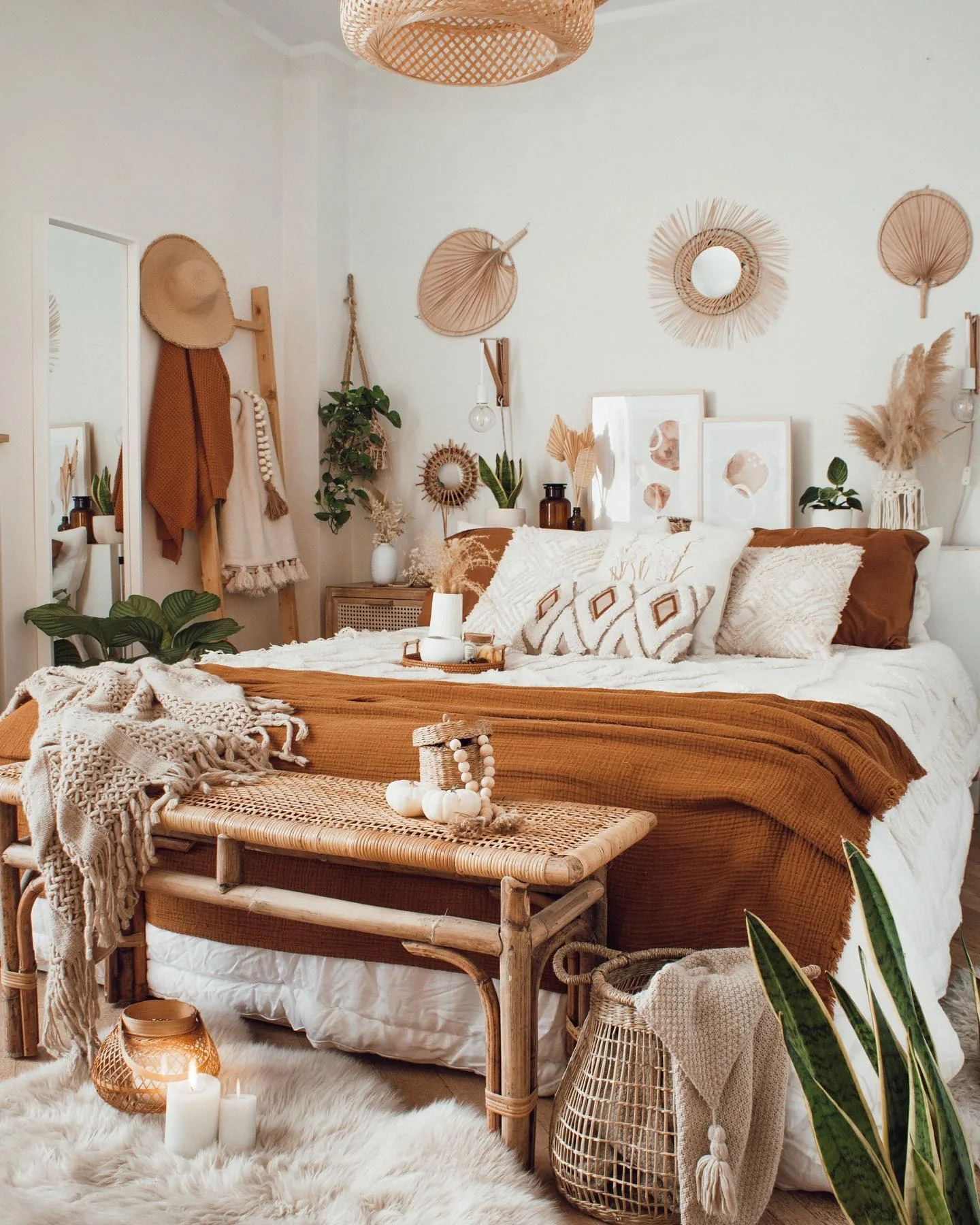 Woven Bamboo Bench Adds Natural Seating and Storage