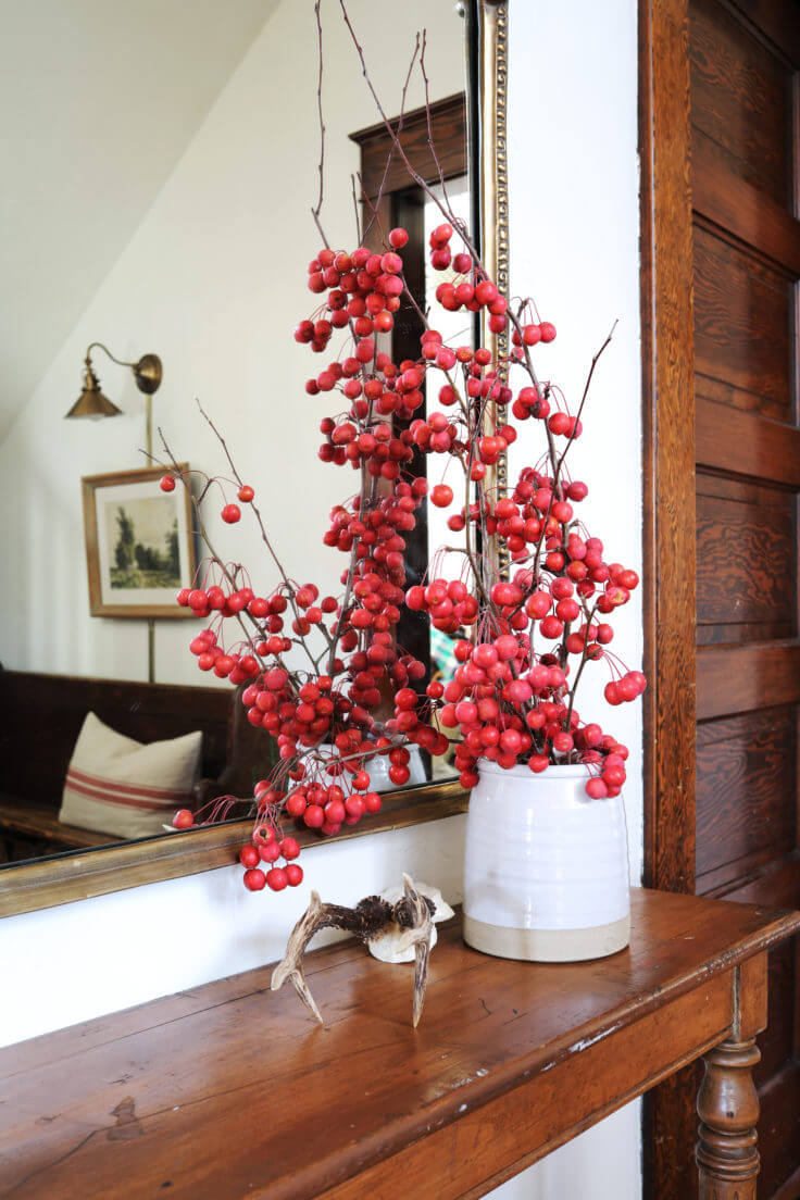 Brighten Your Entry with Seasonal Red Berries