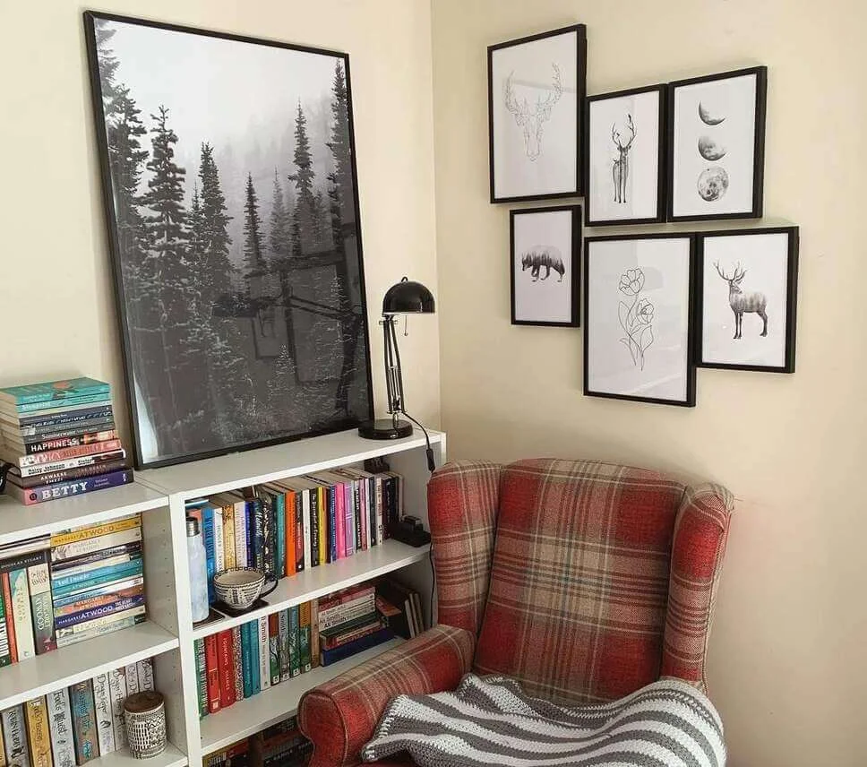 Woodland Art Gallery Wall Adds Natural Charm