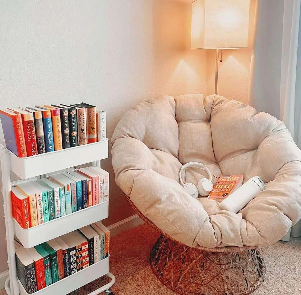 Papasan Chair Offers a Plush Reading Throne