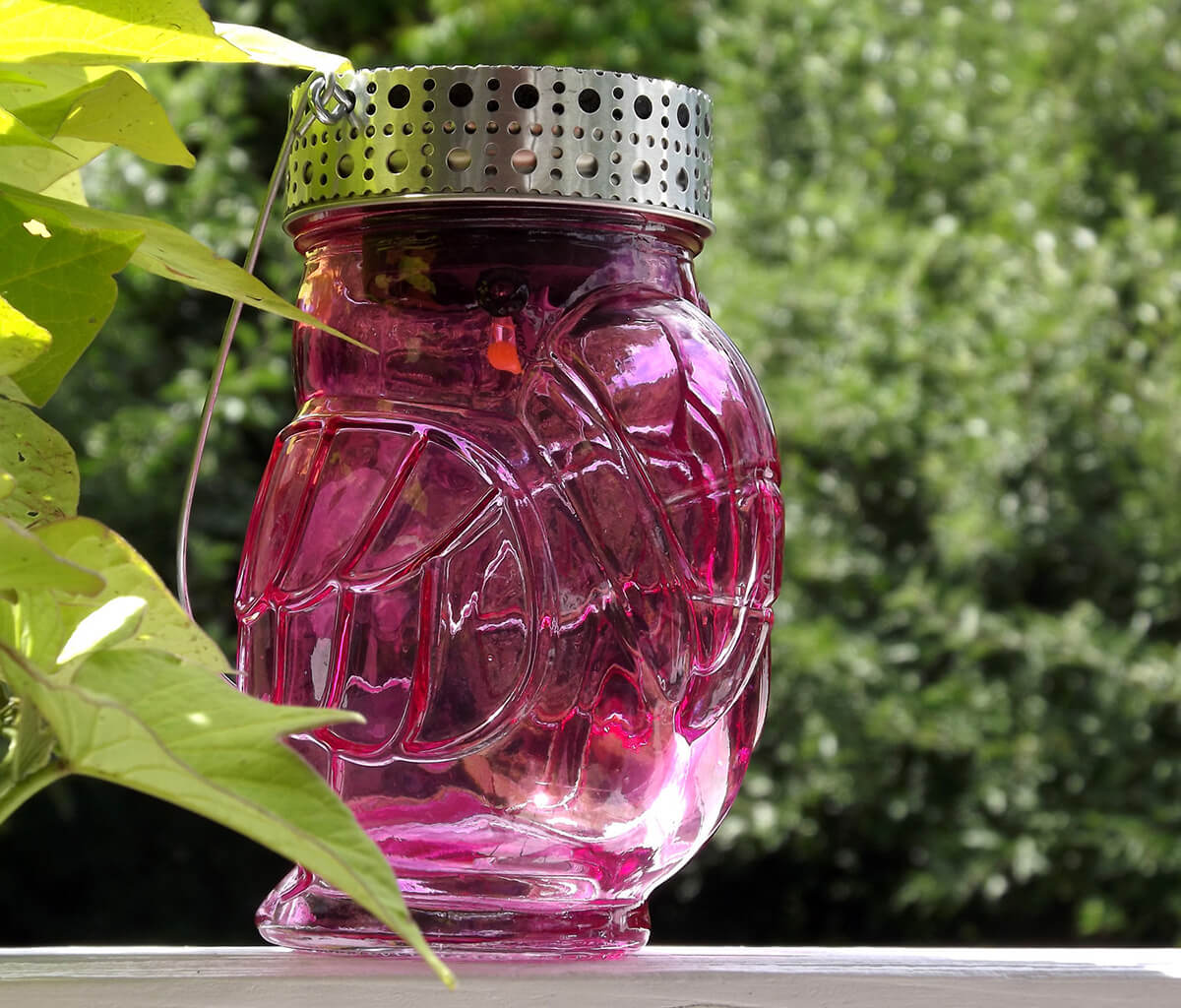 Pink Glass Jar Lanterns Add Color