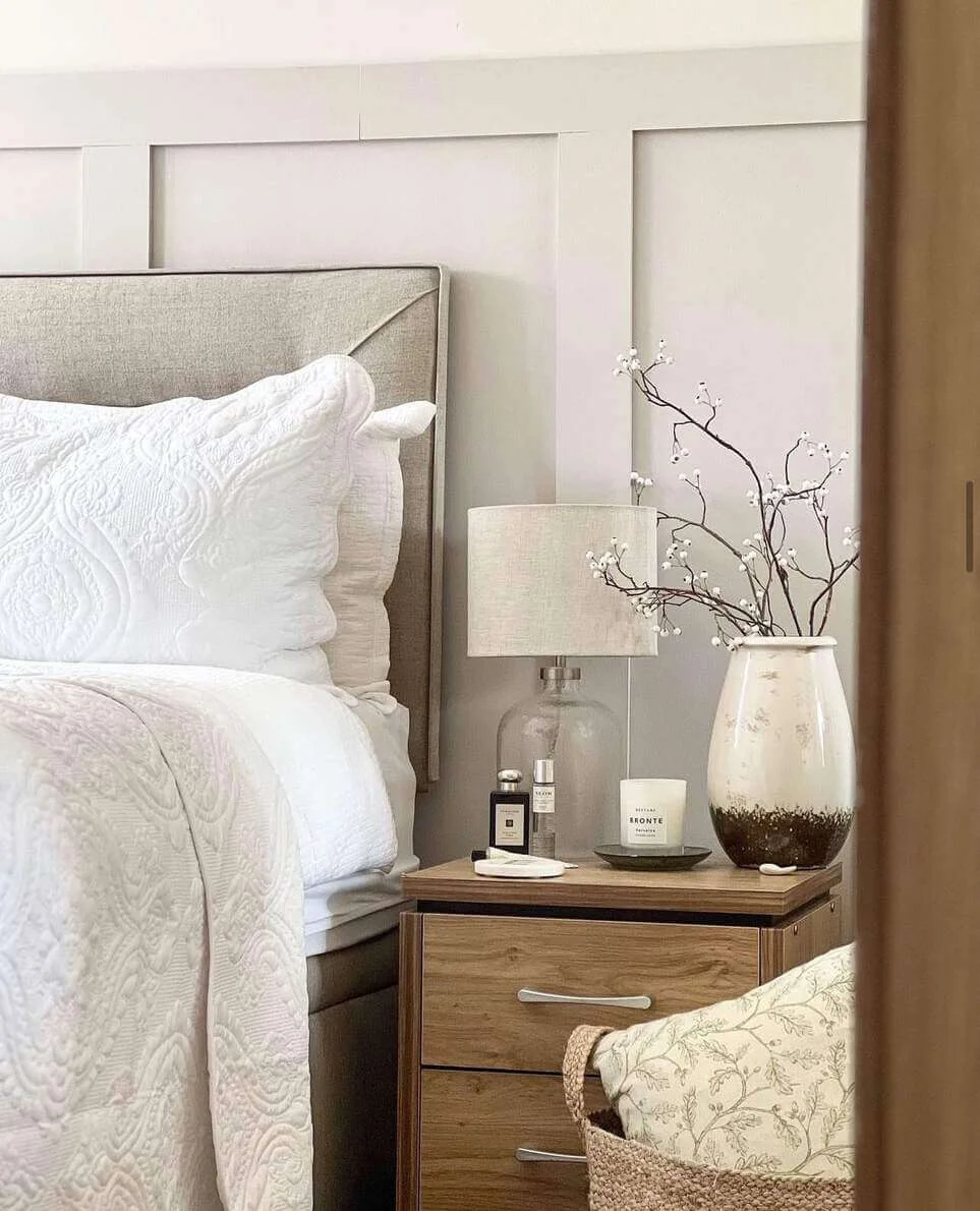 Achieve Height with a Glass Lamp and Tall Vase