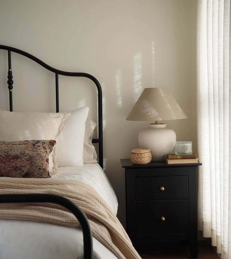 Keep Essentials Handy with a Nightstand and Basket