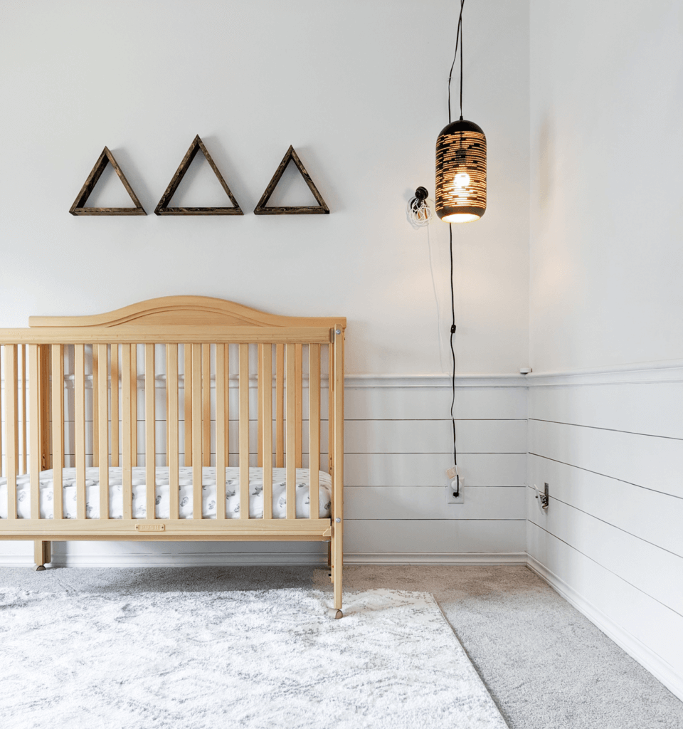 Wooden Triangle Shelves Add Geometric Woodland Accents