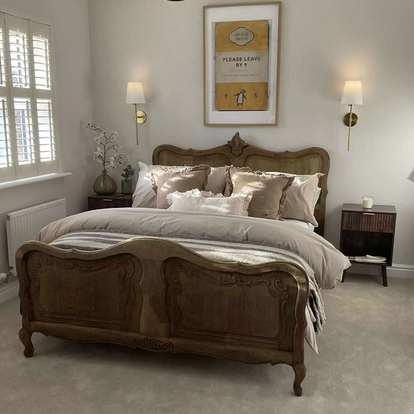 Select an Antique Carved Bed Frame