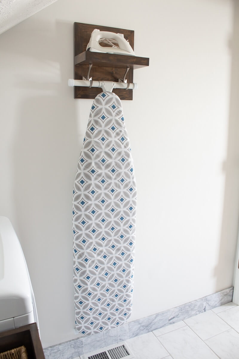 Wall-Mounted Ironing Board and Iron Station