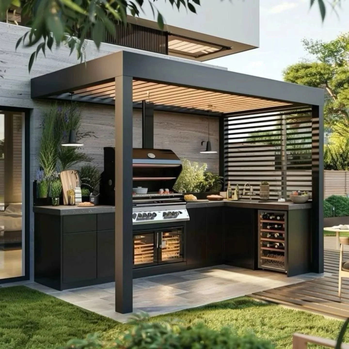 Built-in Wine Racks for Convenient Beverage Access