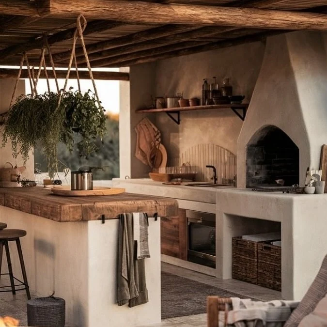 Soften Your Outdoor Bar with Hanging Planters