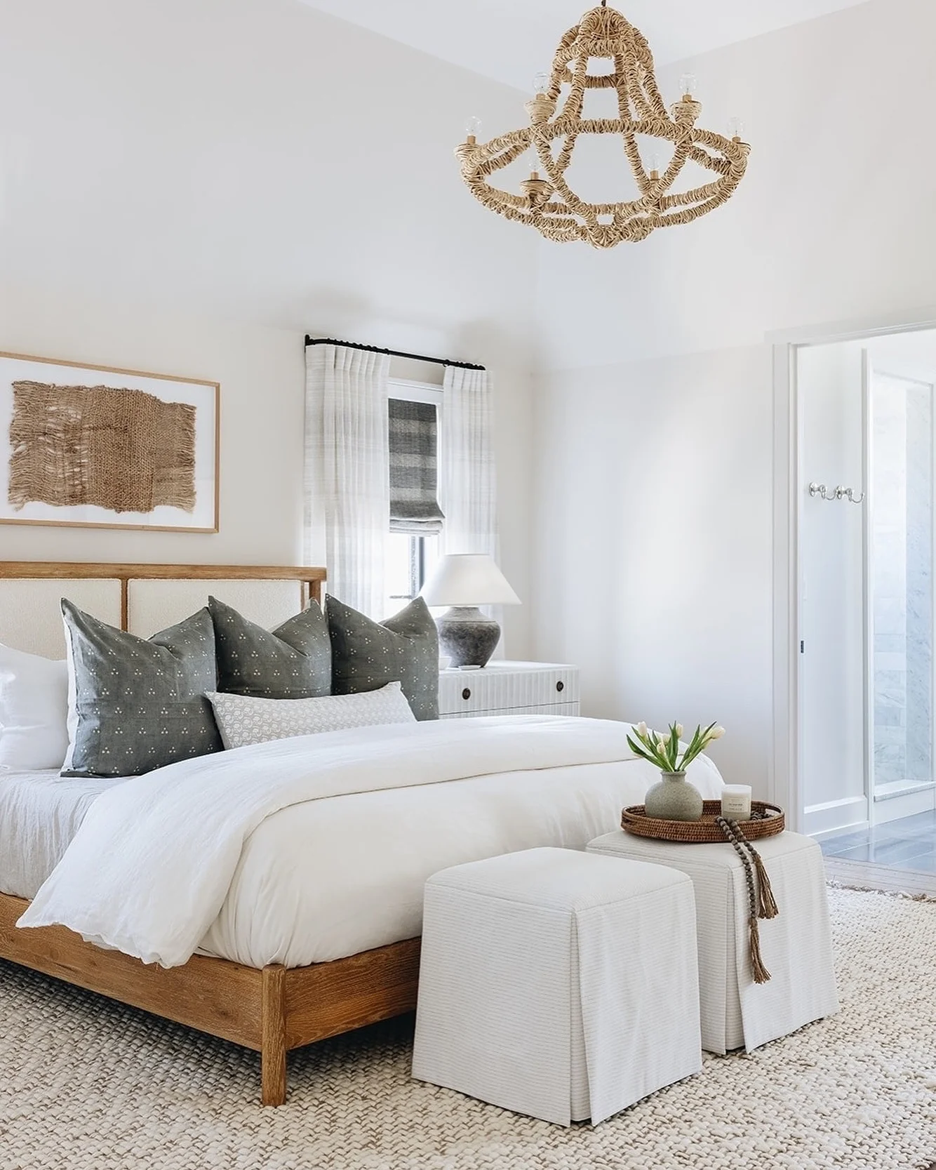 Textured Wall Hanging Adds Natural Art Above the Bed