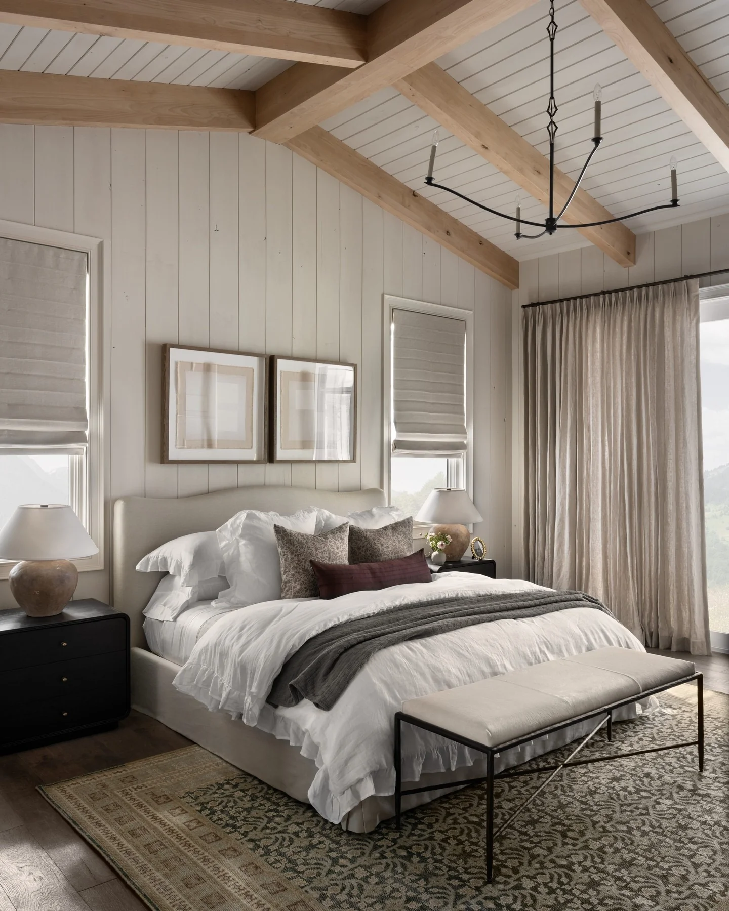 Soften Window Light with Textured Roman Shades