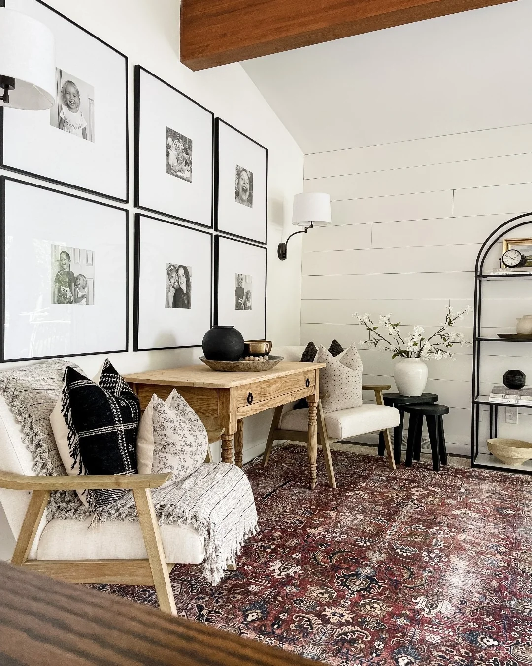 Monumental Gallery Wall with Six Black Frames