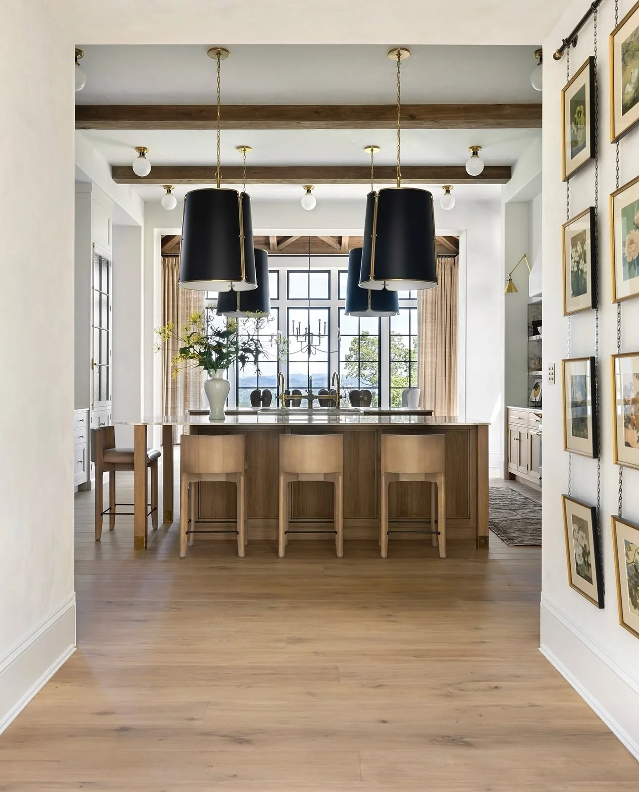 Dramatic Black Pendant Lights Define Your Island