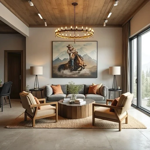 Dramatic Western Artwork Anchors Your Living Room
