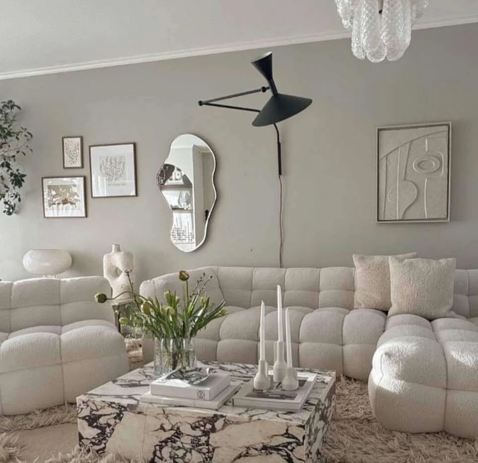 Abstract Mirror Adds a Sculptural Element to the Wall