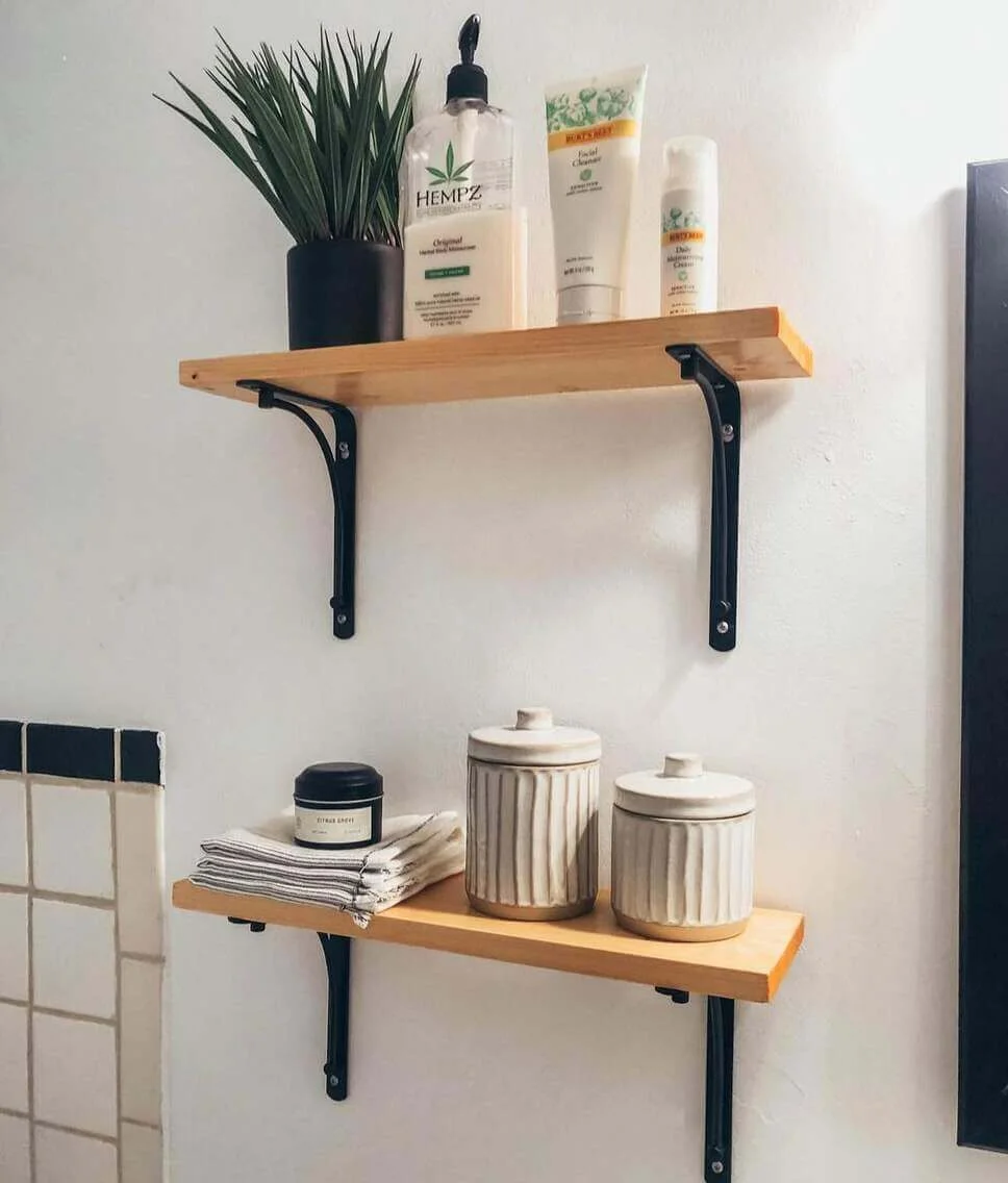 Fluted Ceramic Canisters for Storing Small Bathroom Essentials