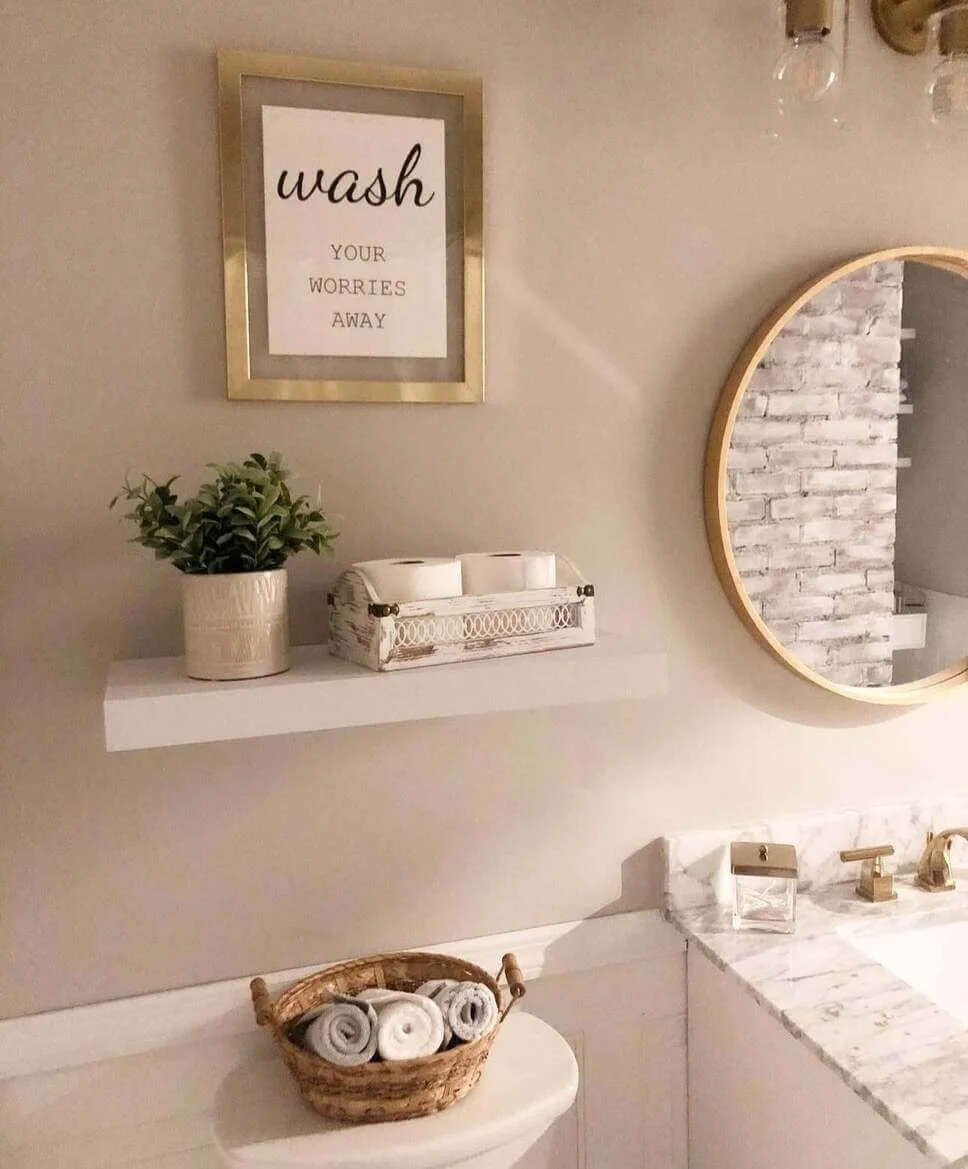 Distressed Wooden Box Holds Toilet Paper Rolls