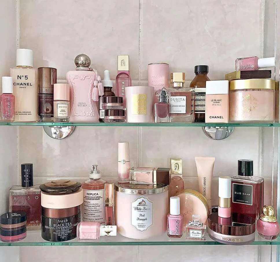Design a Soft, Feminine Display with Pink and Gold Tones