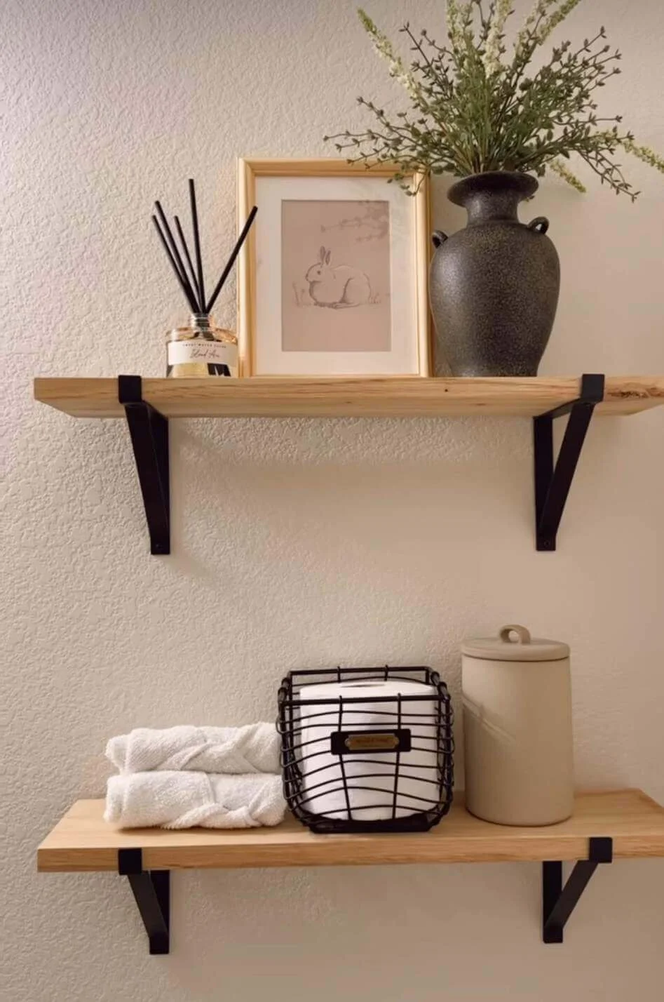 Wire Basket for Toilet Rolls Adds Industrial Charm