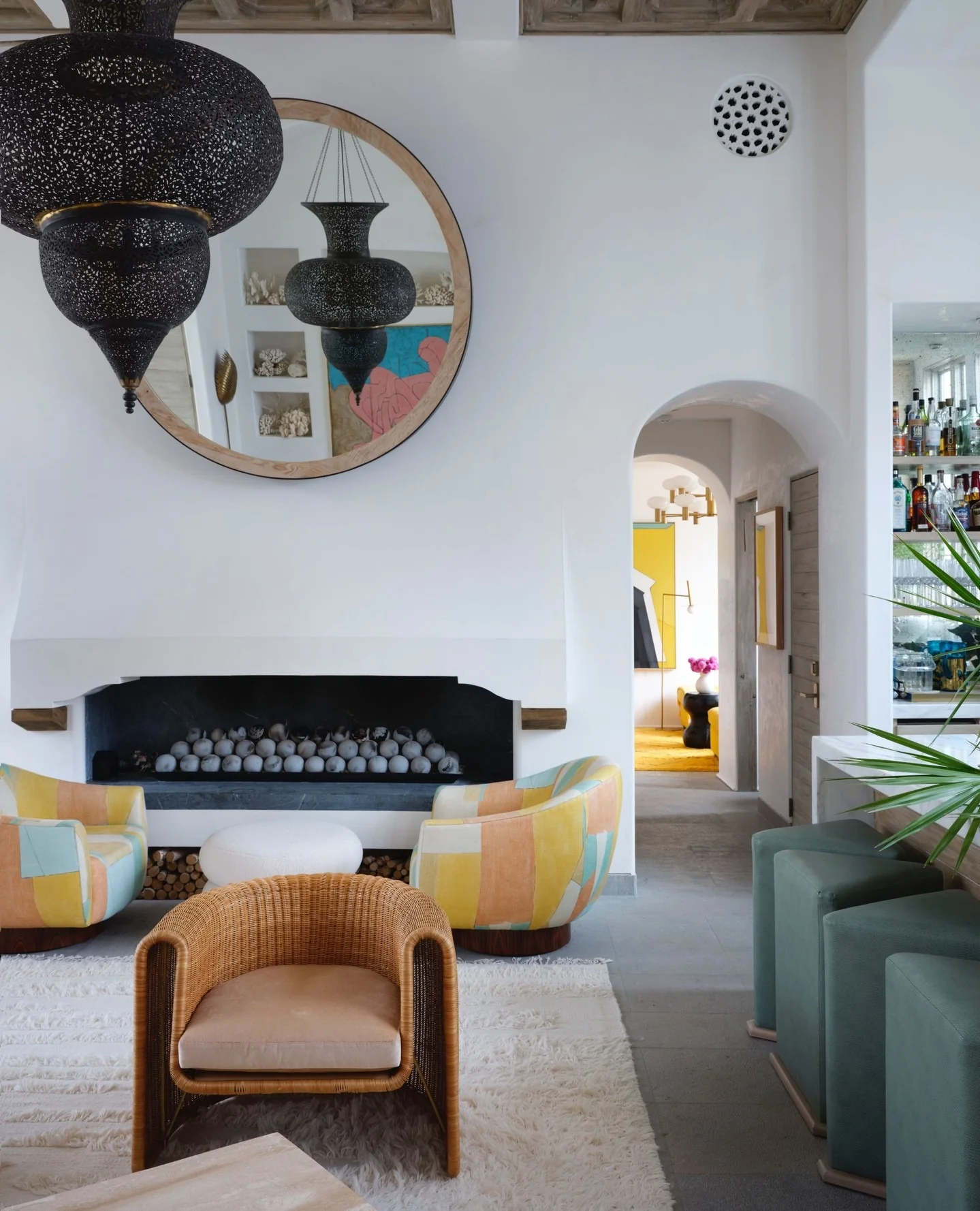 Intricate Moroccan Lanterns Add Dramatic Shadow Play