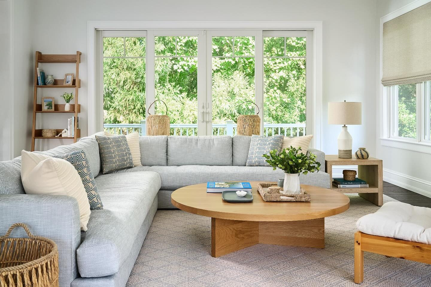 Anchor Your Seating Area with a Round Oak Coffee Table