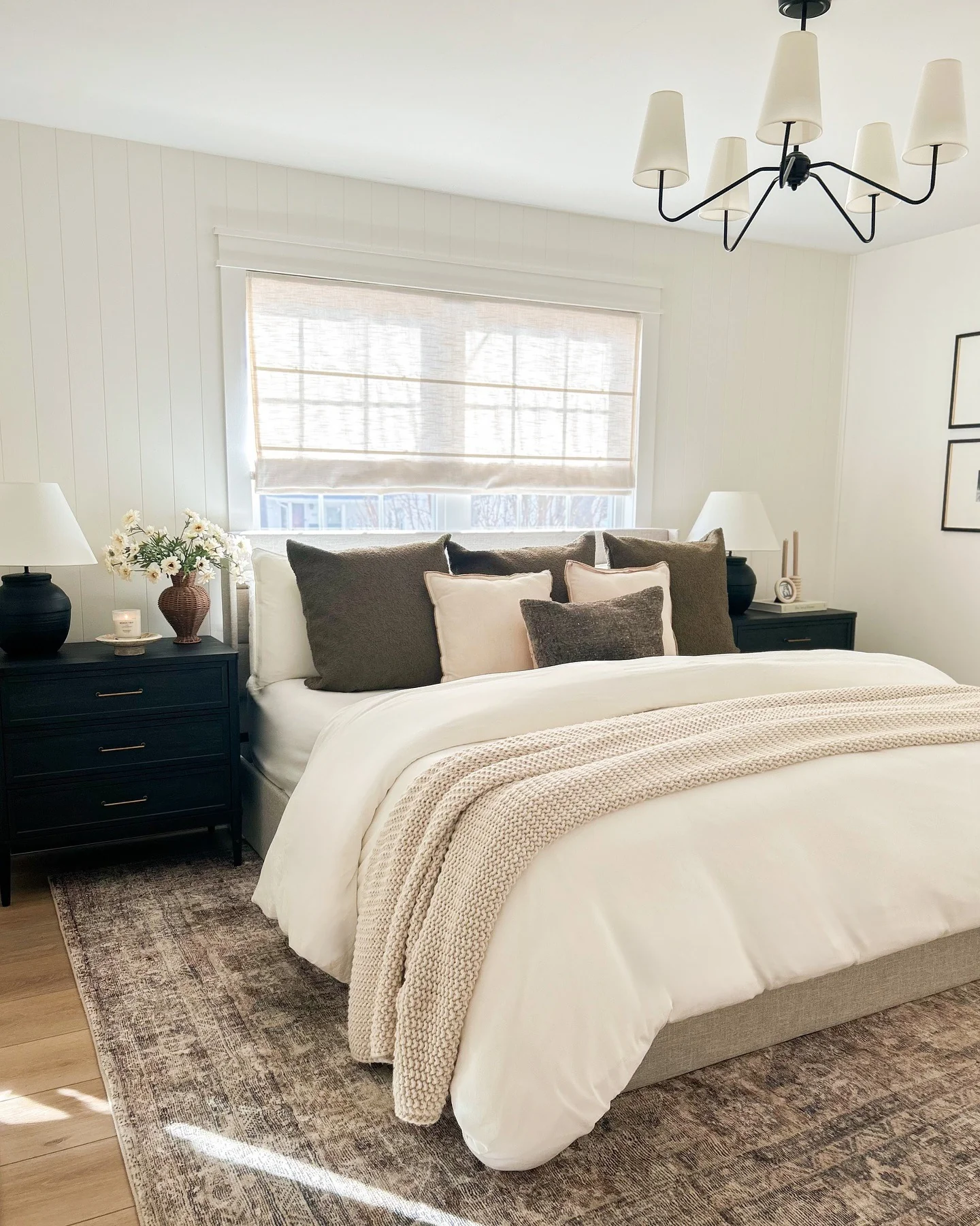 Textured Cream Throw Adds Cozy Layer to Neutral Bedding