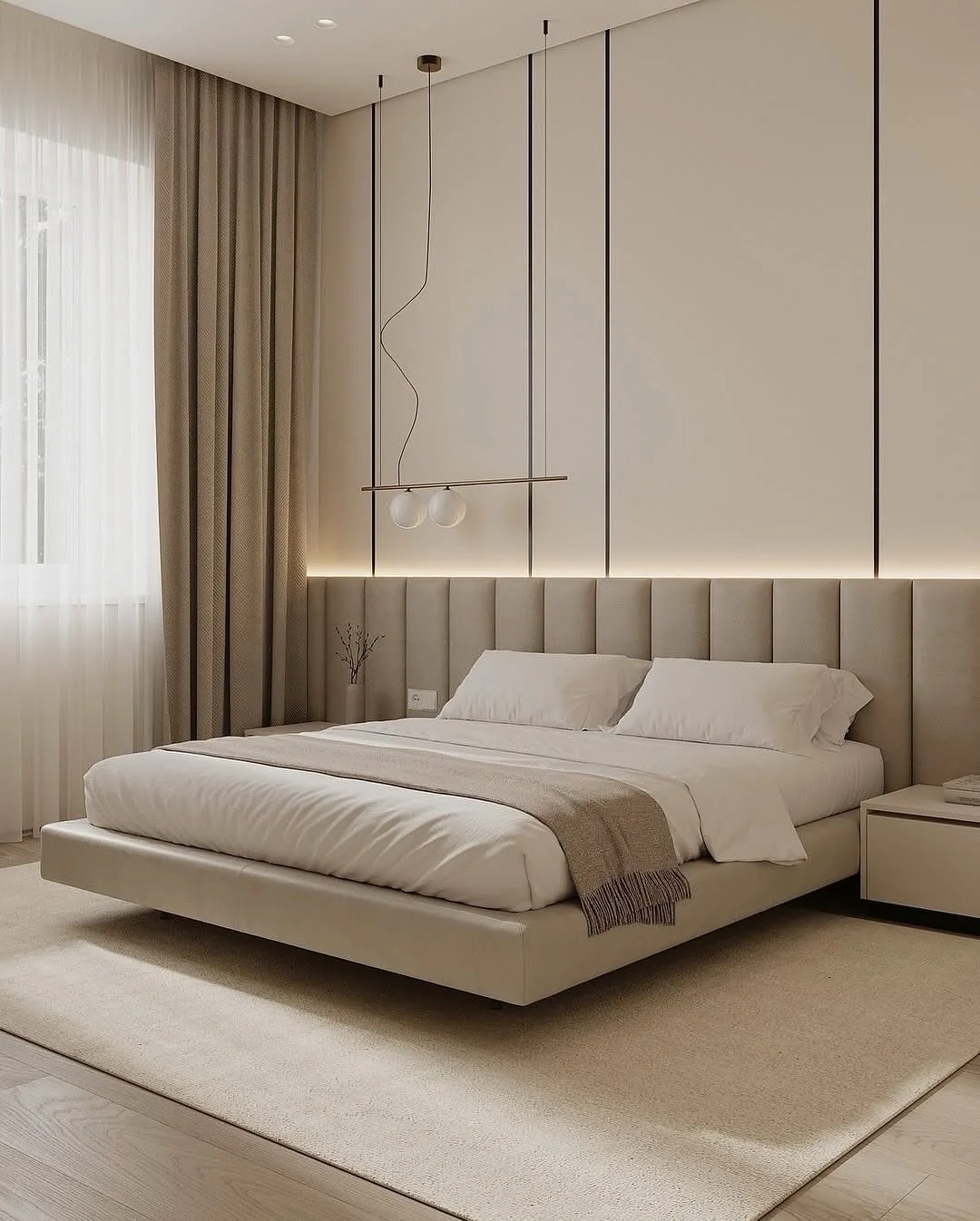 Floating Platform Bed Creates a Minimalist Base