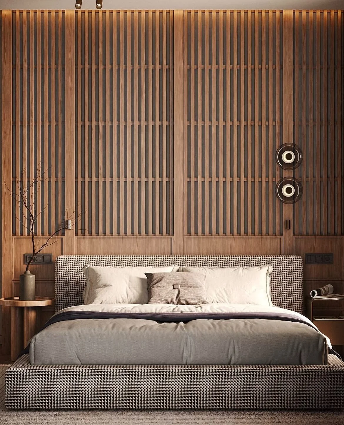 Incorporate Subtle Pattern with Houndstooth Bed Frame