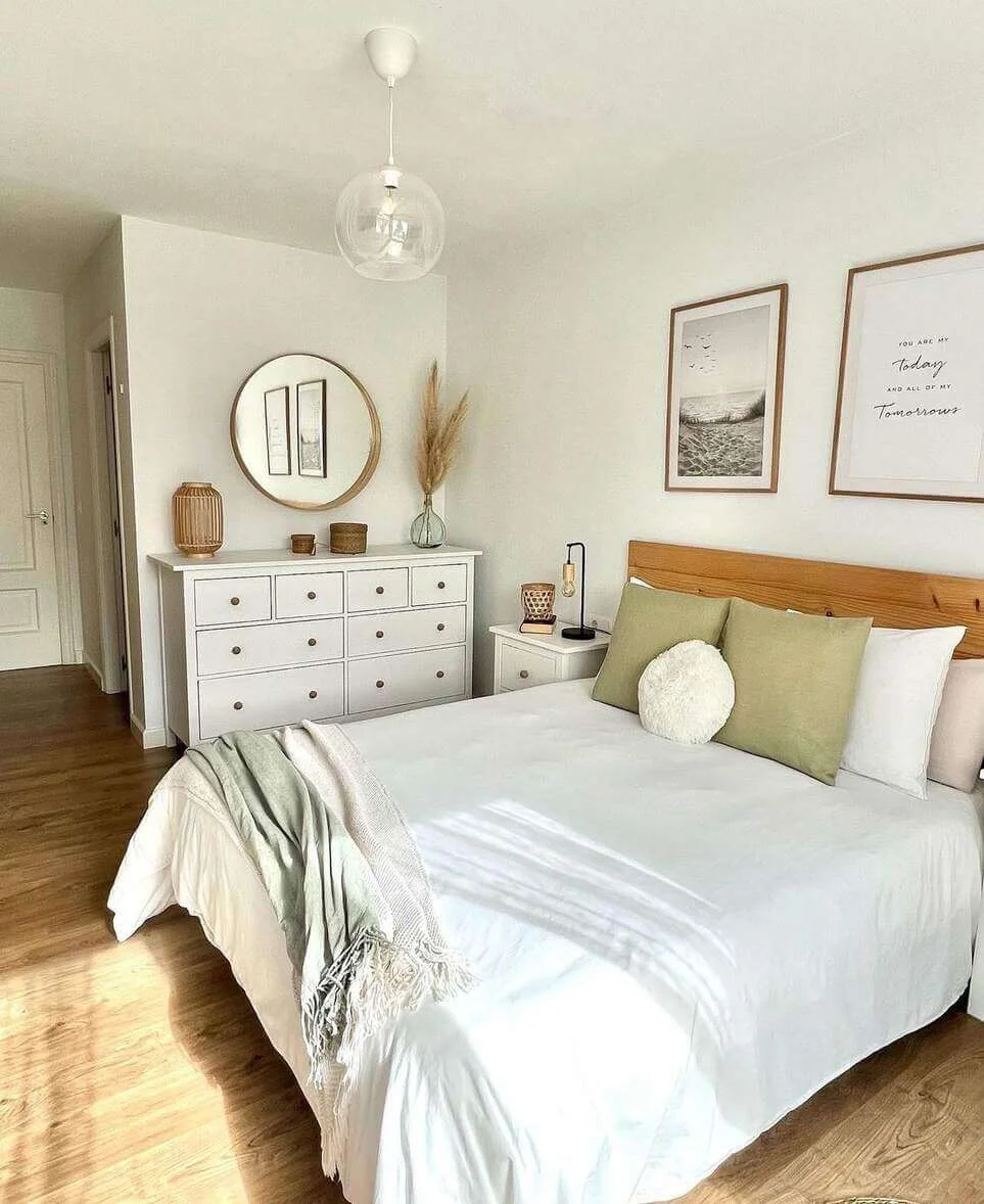 Textured Grasses Add Organic Height Above a Dresser