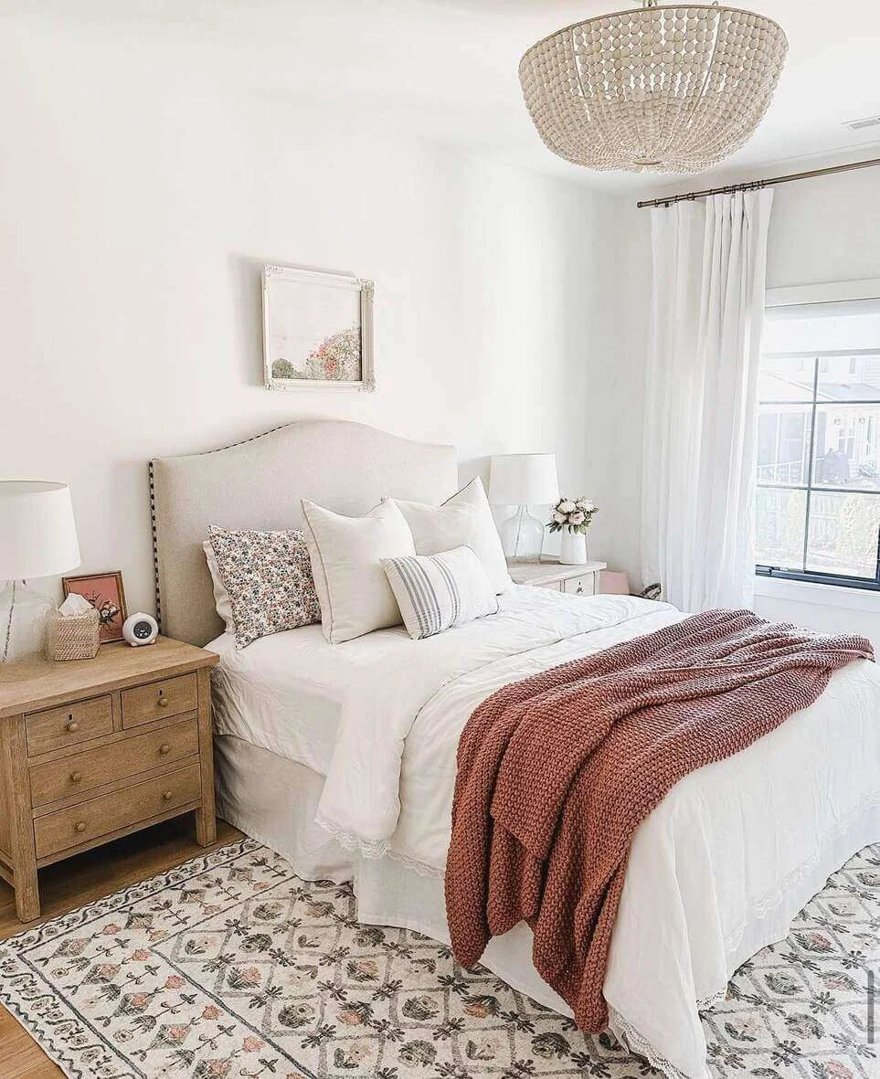 Textured Wood Nightstand Adds Warmth to Your Neutral Palette