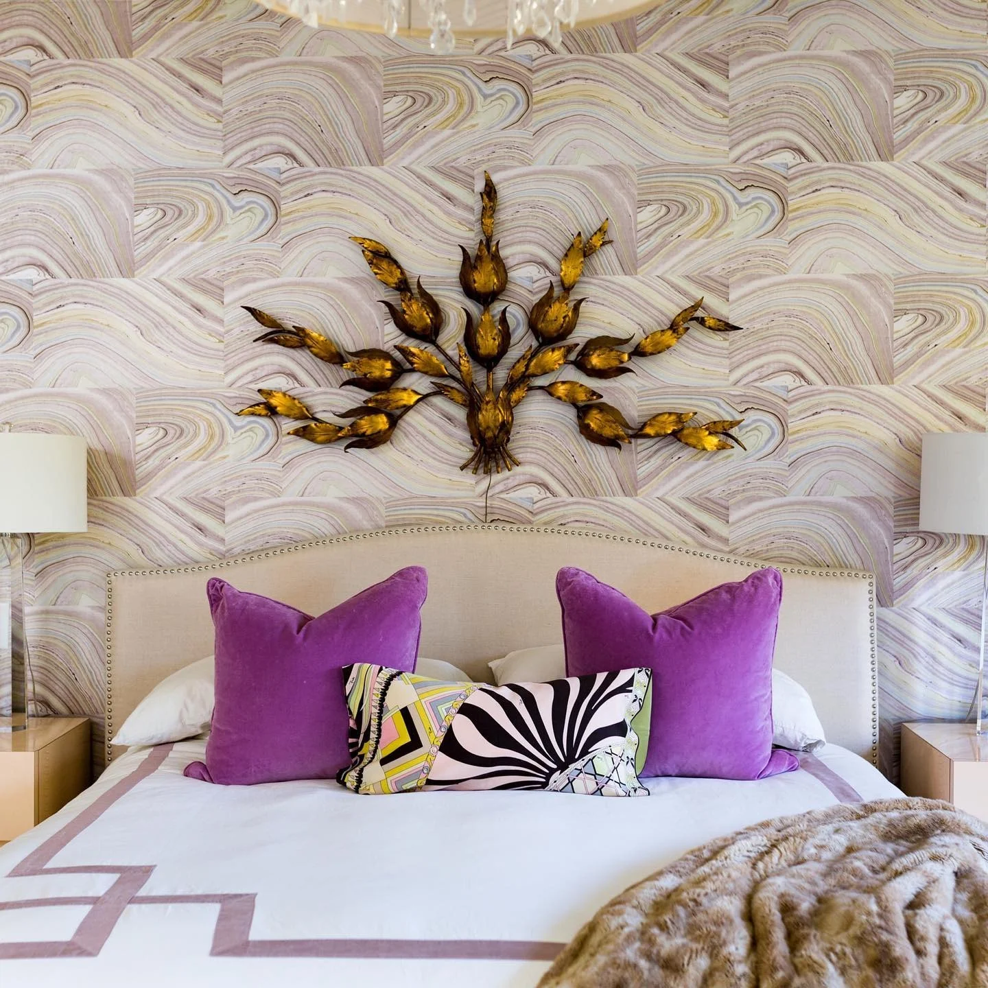 Mount Gold Sunburst Art Above Your Headboard