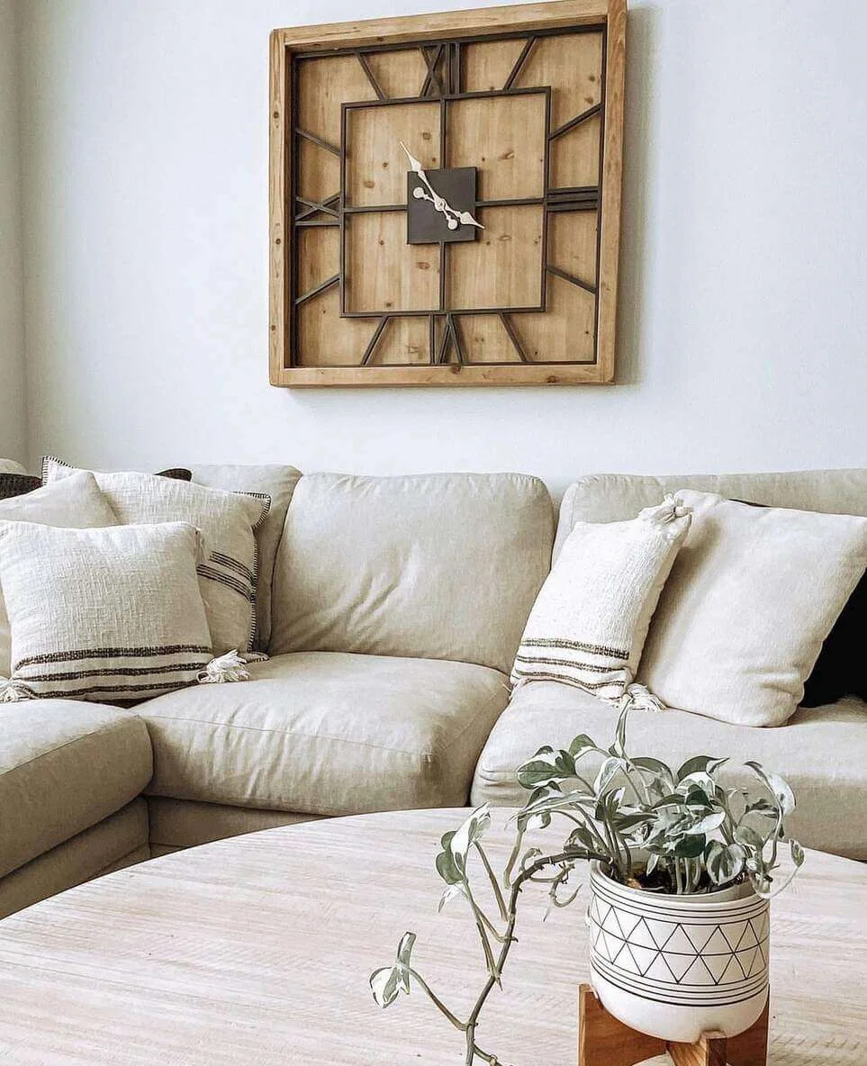 Geometric Wood and Metal Clock Frames The Sofa