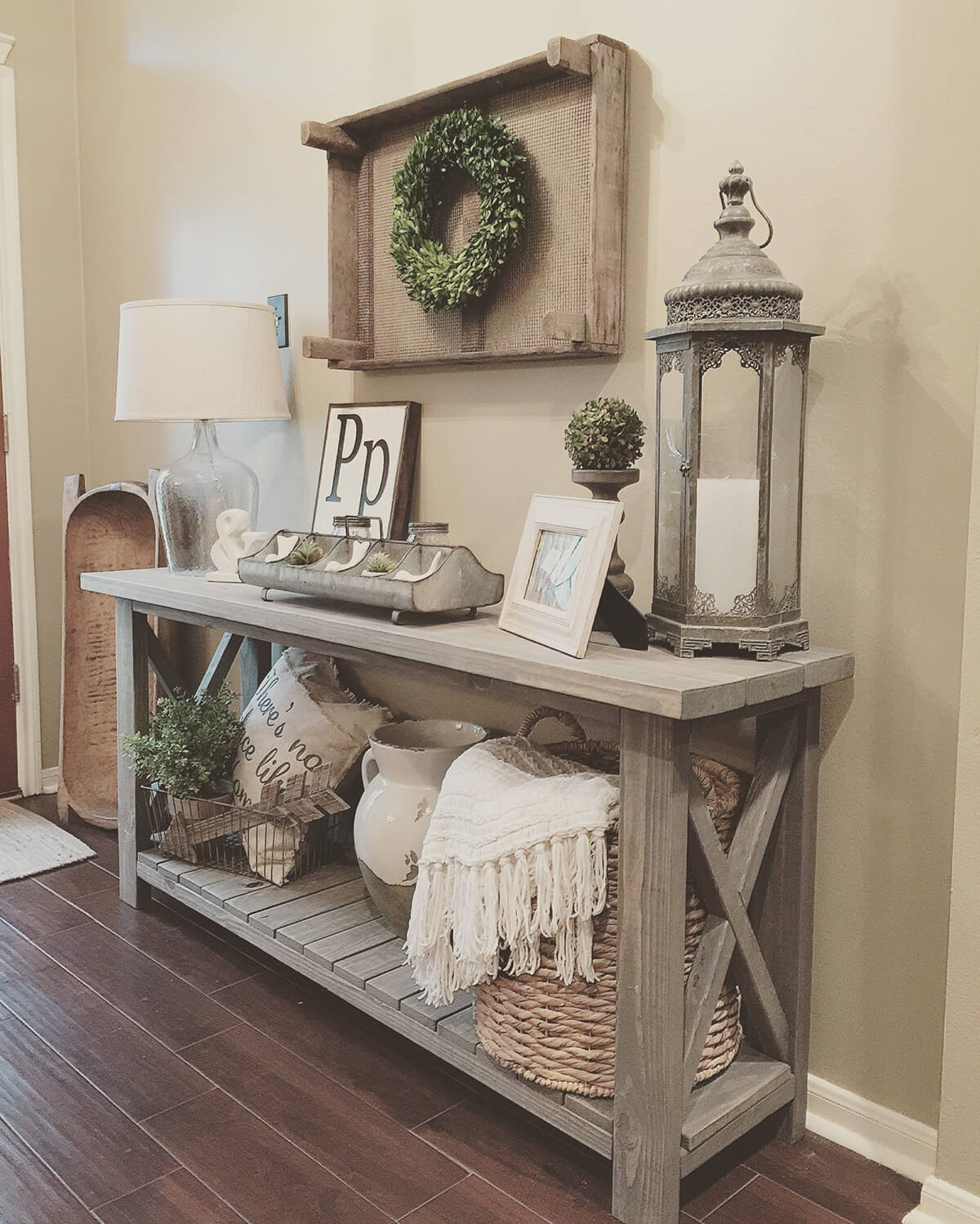 Layer Lanterns and Wreaths for a Welcoming Entryway