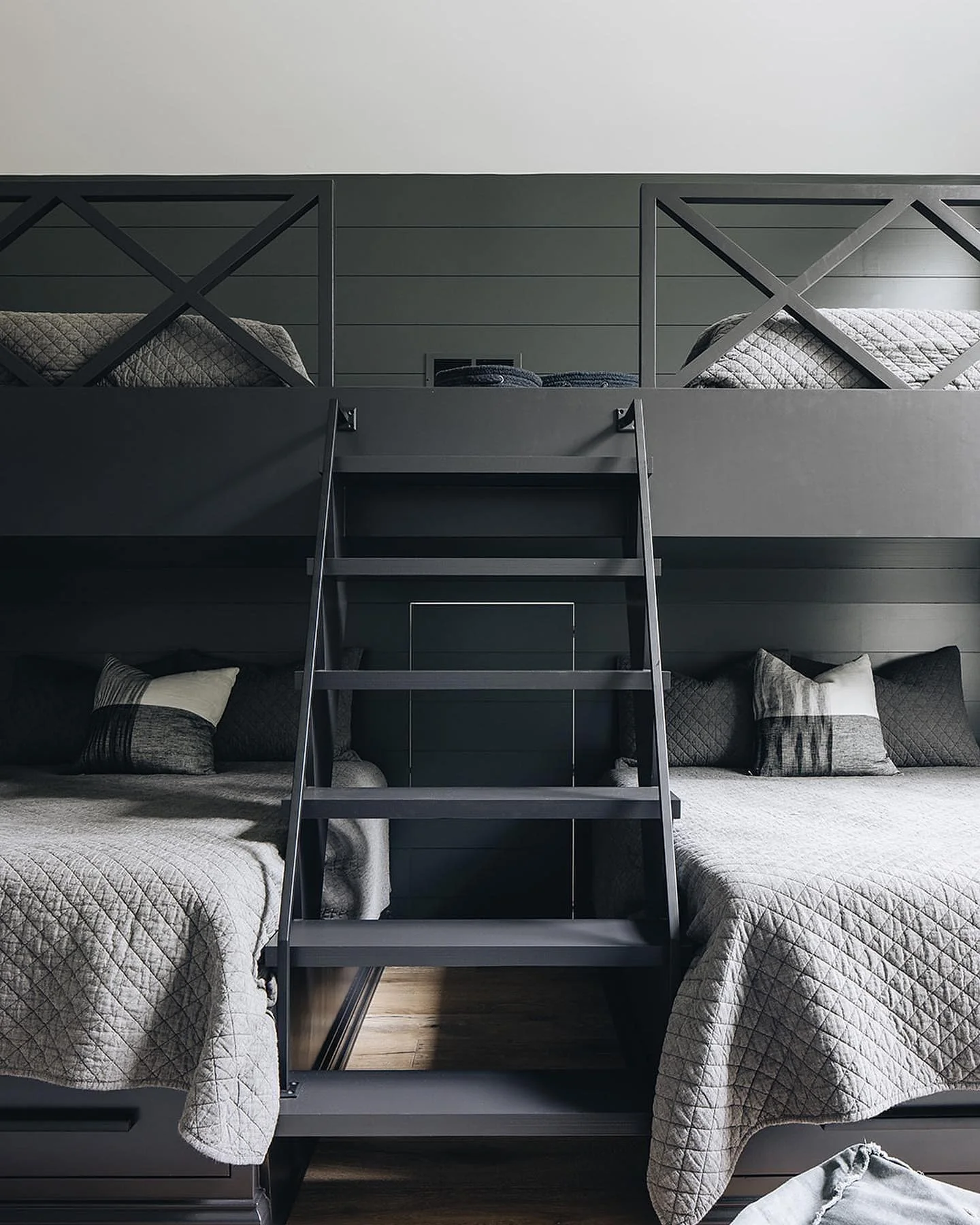 Design Cozy Nooks with Dark Grey Built-In Bunk Beds