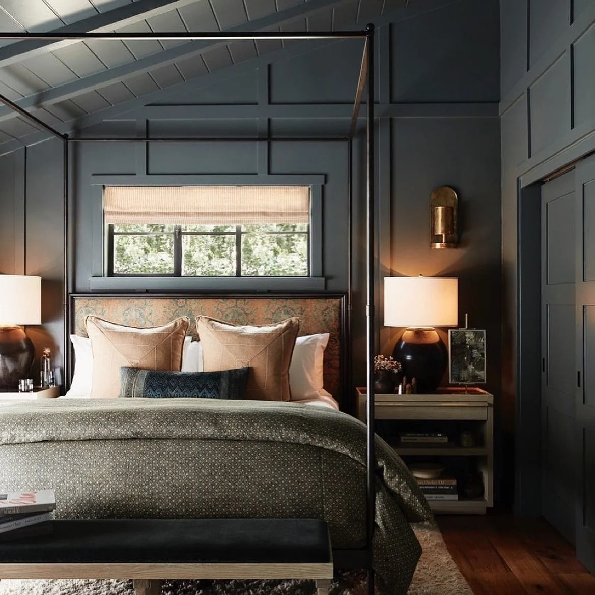 Layer Depth with Dark Paneled Walls