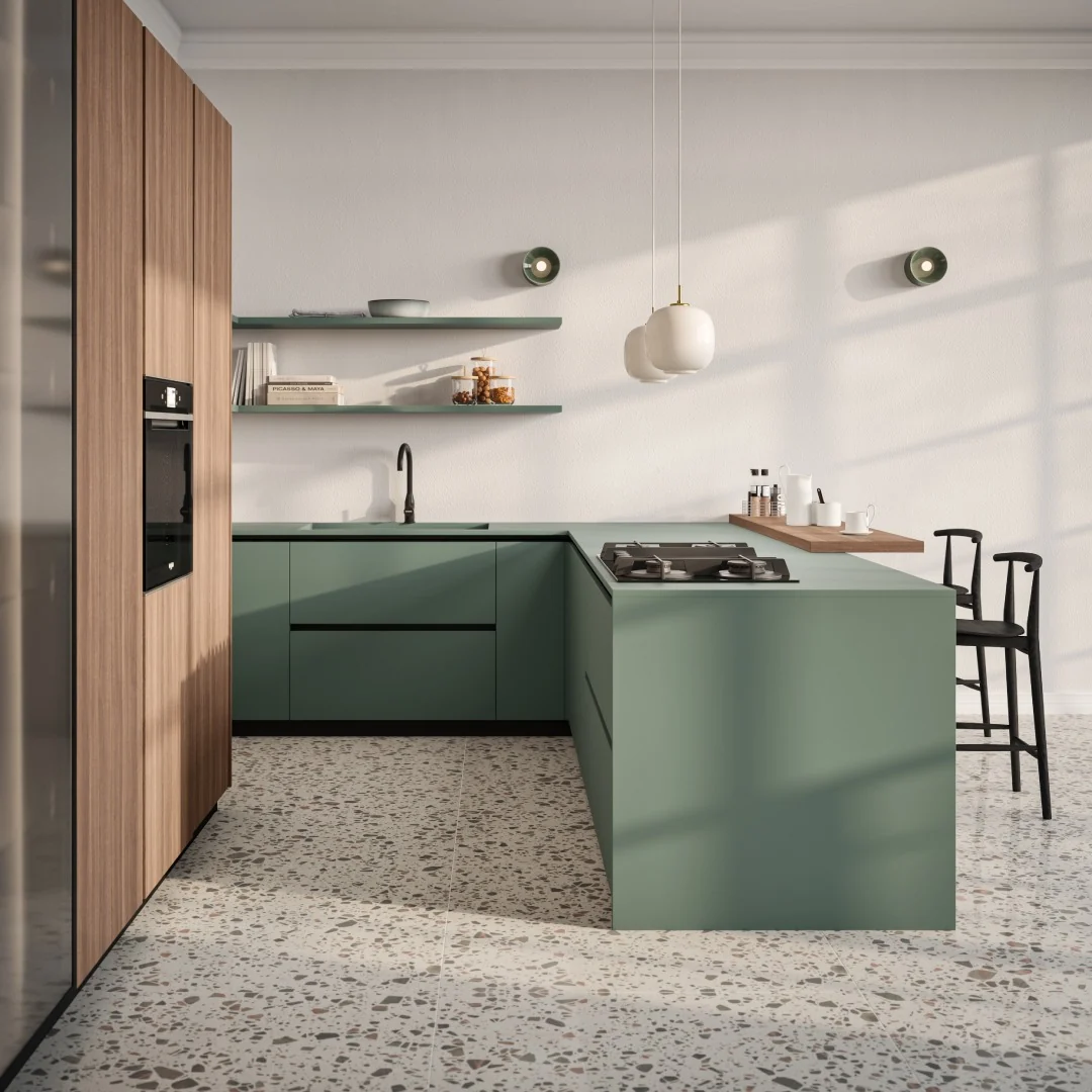 Floating Shelves Add Open Storage Above The Counter