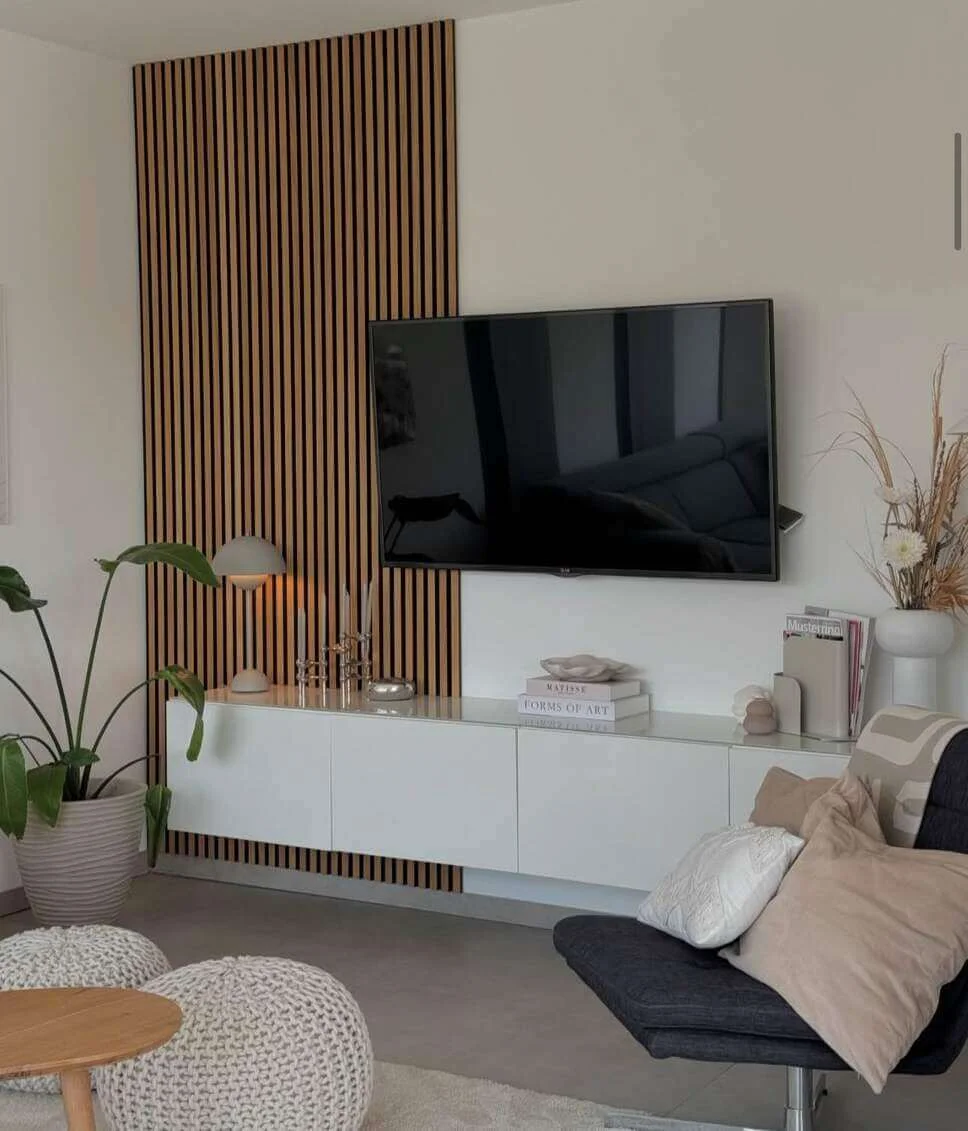 Break Up the Wall with Natural Wood Slat Texture