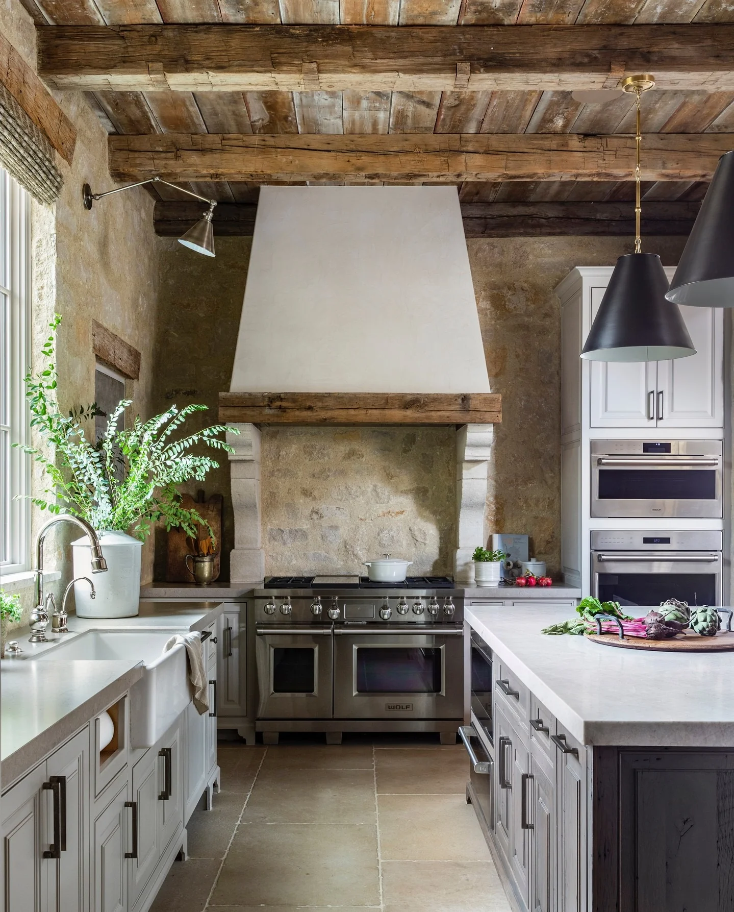 Textured Stone Walls Add Rustic Depth
